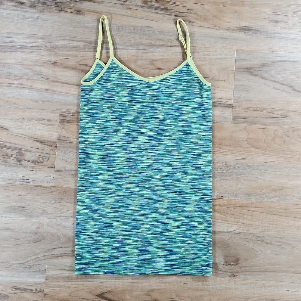 🔺️Just Be Blue, Lime, & Yellow Stretchy Seamless Sleeveless Top Small